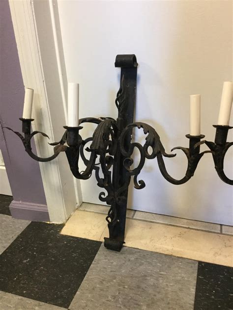 Impressively Large French Wrought Iron Wall Sconces For Sale At 1stdibs