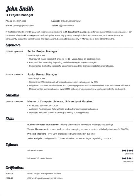 30 Free Resume Templates For Word Download And Print