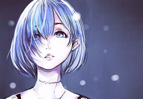 Light Blue Hair Anime Girl