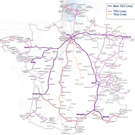 Tgv Map Archives Paris By Train