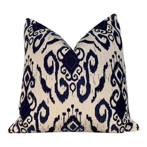 Check spelling or type a new query. Sunbrella Ikat Indoor Outdoor Woven Pillow in Navy Blue ...