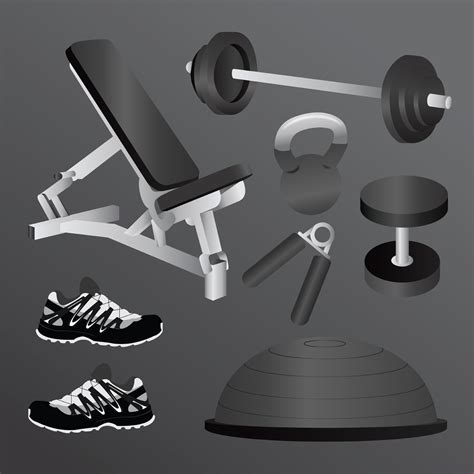 Fitness Equipment Free Vector Art 10090 Free Downloads