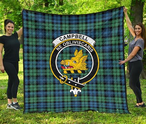 Scottish Campbell Ancient 01 Clan Crest Tartan Quilt