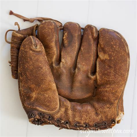 Investigating Vintage Baseball Gloves Sweet Pea