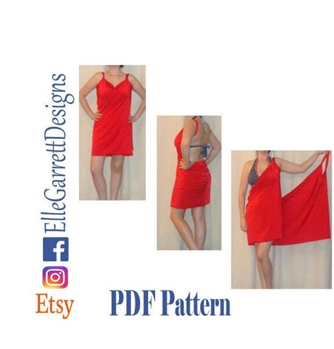 Pdf Pattern Simple Beach Cover Up Pattern Sizes Etsy