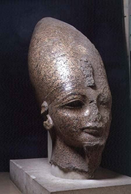 head of amenophis iii from thebes new egyptian en reproducción impresa o copia al óleo sobre
