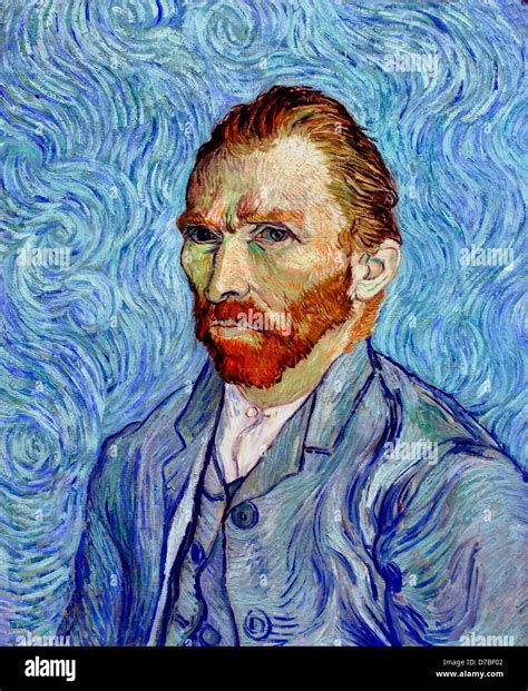 Self Portrait 1889 Vincent Van Gogh 1853 1890 Dutch Netherlands Stock