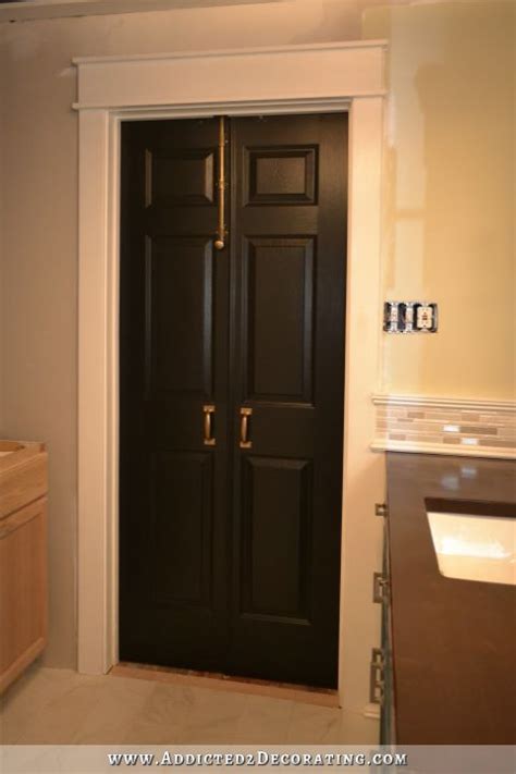 These doors can be made to fit any size or style of the closet. Finished Bi-fold Closet Doors Used As Double Doors