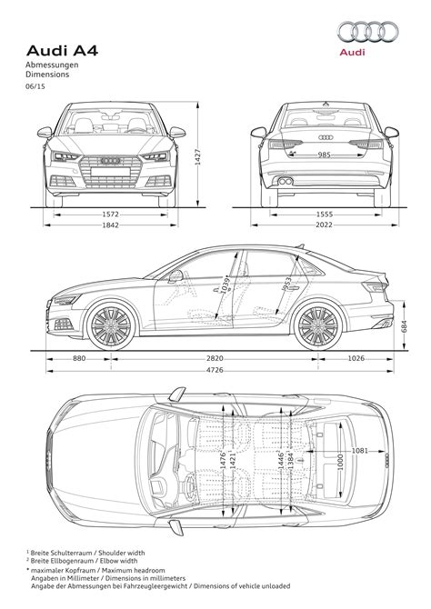Audi A4 Saloon Dimensions