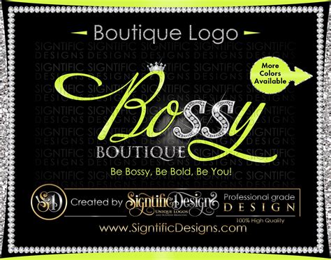 Boutique Logo Diamond Logo Bling Logo Design Crown Logo Etsy In 2020