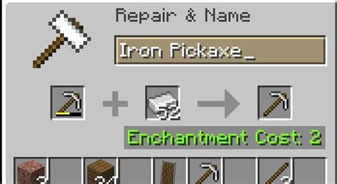 Now, this will create now, open an anvil from the inventory box, then put the bow that you want to repair on the first slot. How to repair tools and weapons | Crafting - basic tools ...
