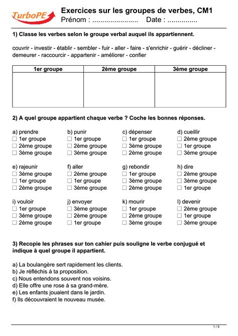 Quelle est la meilleure alternative pour progresser en conjugaison ? Exercice De Conjugaison Cm1 - cm1:evaluation être et avoir ...