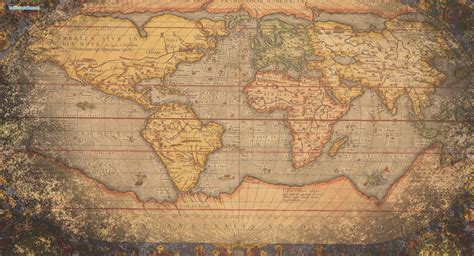 46 Old World Map Desktop Wallpaper