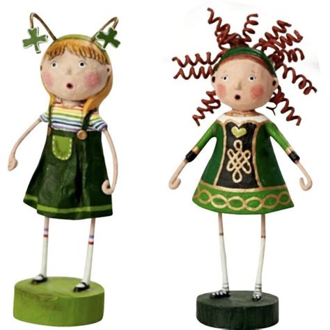 Snow Day Duo Set Of Lori Mitchell Figurines Ebay