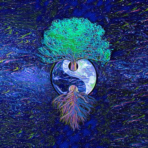 Tree Of Life Yin Yang Digital Art By Amelia Carrie