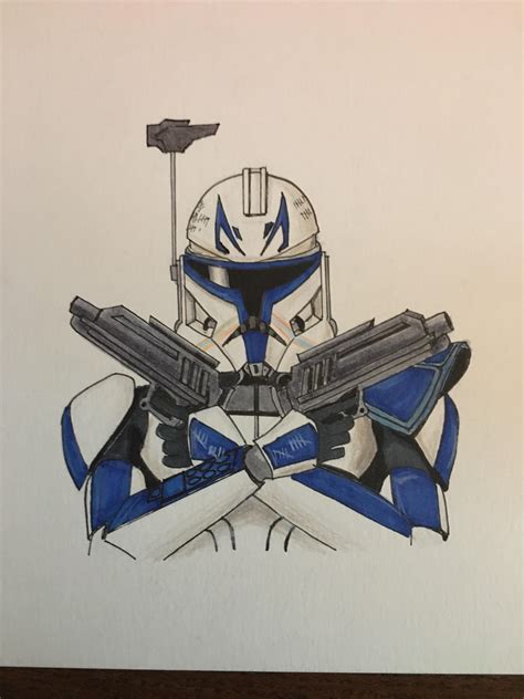 How To Draw Clone Captain Rex At How To Draw