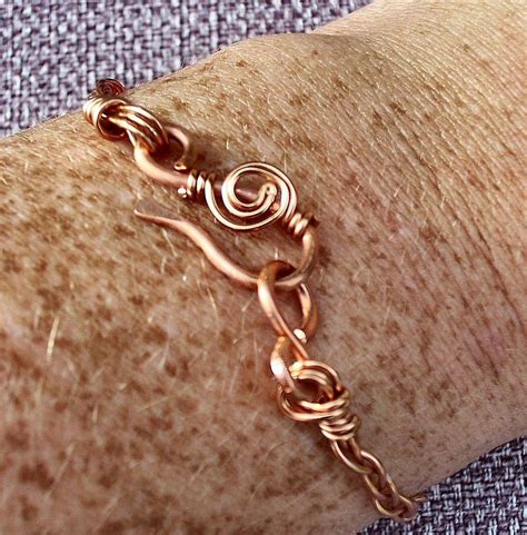 Custom Braided Copper Wire Bracelet By Freckle Patch Design