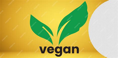 Premium Psd Vegan Emblem Vegan Great Design On Transparent Background