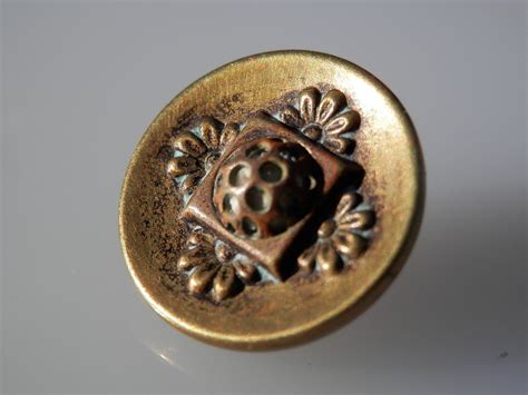 Stunning Antique Button Brass Button Etsy