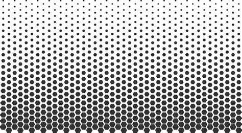 The Hexagon Pattern Halftones On White Background Vector Art At