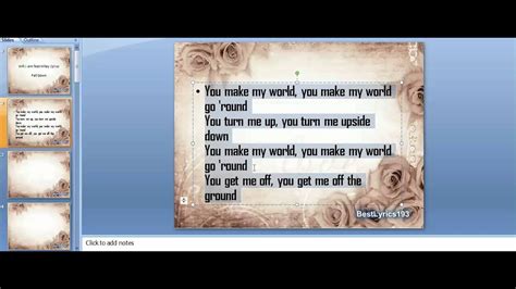How To Make A Lyric Video Using Powerpoint Youtube