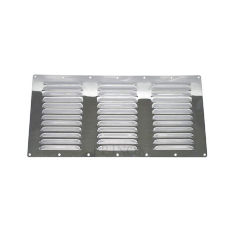 Grille d aération rectangulaire 358 x 184 mm en inox A2