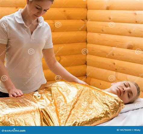 Body Wraps Photo Of Girl Relaxing In Spa Salon Stock Image Image Of