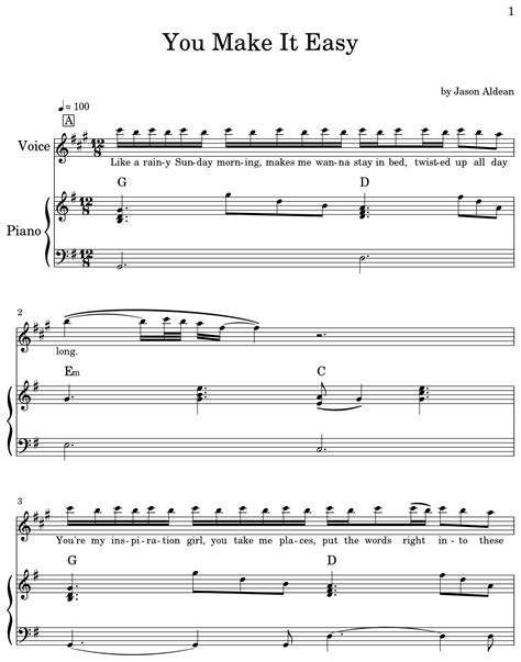 You Make It Easy Sheet Music For Violin Piano