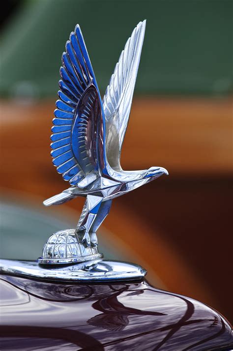 Custom made custom hood ornaments. 1940 Packard Custom Super-eight 180 Convertible Victoria ...