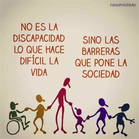 An Image Of People Holding Hands With The Words No Es La Discapaccionad