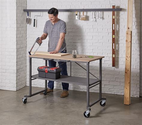 Cosco Smartfold Portable Workbench Folding Utility Table With Locking