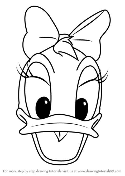 Learn How To Draw Daisy Duck Face From Mickey Mouse Clubhouse Mickey