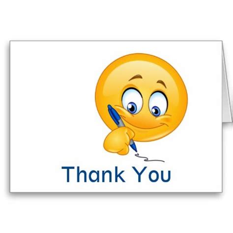 Smile Thank You Greeting Card Srf Funny Emoticons