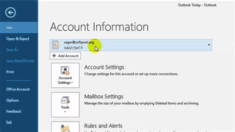 On the settings page, click the accounts option. How to delete account in Outlook - YouTube
