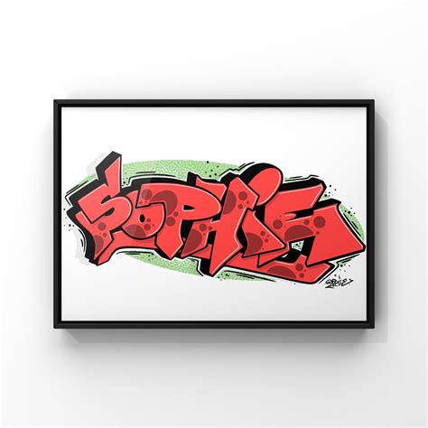 Custom Graffiti Name Printable Graffiti Canvas Wall Art Etsy