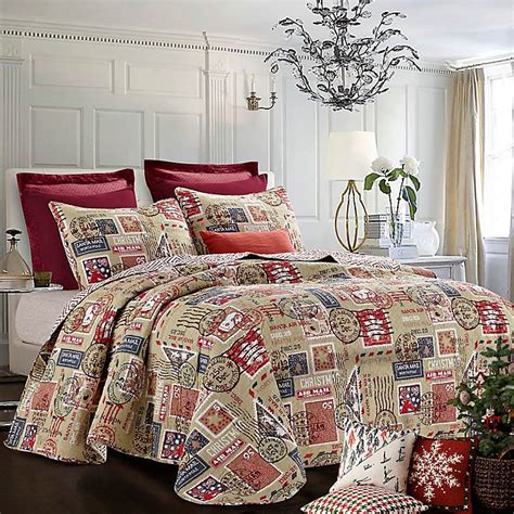 North Pole Reversible Quilt Set In Rednavy Bed Bath And Beyond Canada
