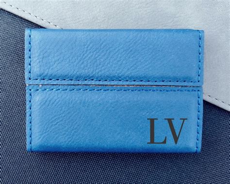 Custom Leatherette Business Card Holder Personalized Custom Etsy