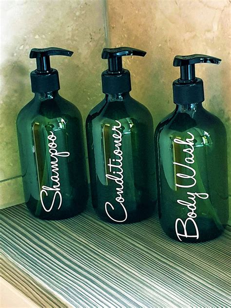 Green Soap Dispenser Bottles Shampoo And Conditioner Soap Bottles