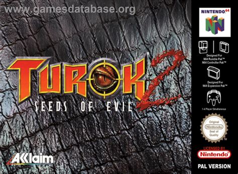 Turok 2 Seeds Of Evil Nintendo N64 Artwork Box