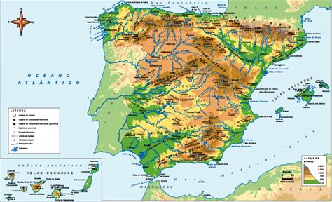 Blog De Mi Clase De Sociales Mapas Físico De España
