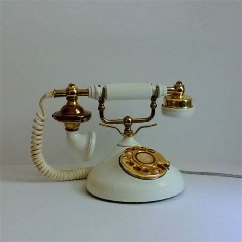 Princess Rotary Phone French Style Ivory And Gold 1970s Etsy Rotary