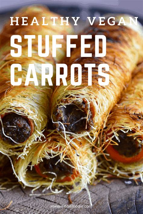 Vegetarian Stuffed Carrots Tree Logs Alphafoodie