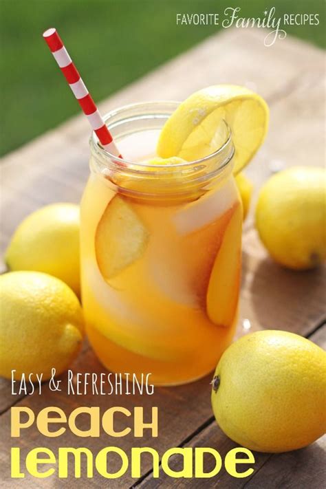 Easy Peach Lemonade Peach Lemonade Easy Alcoholic Drinks Lemonade