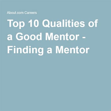 Qualities To Look For In A Mentor Mentor 10 Things Best