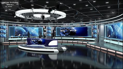 Virtual Tv Studio News Set Flippednormals