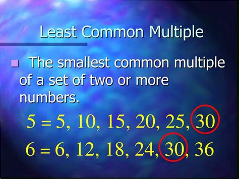 Ppt Least Common Multiple And Least Common Denominator Powerpoint