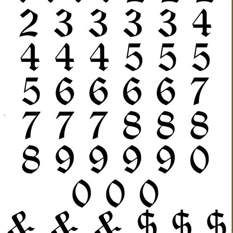 Old English Number Decals Clear Dippy Cow Nails Old English Font