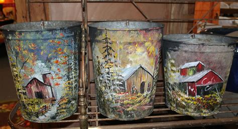 Painted Buckets Painted Buckets Painting Altered Art