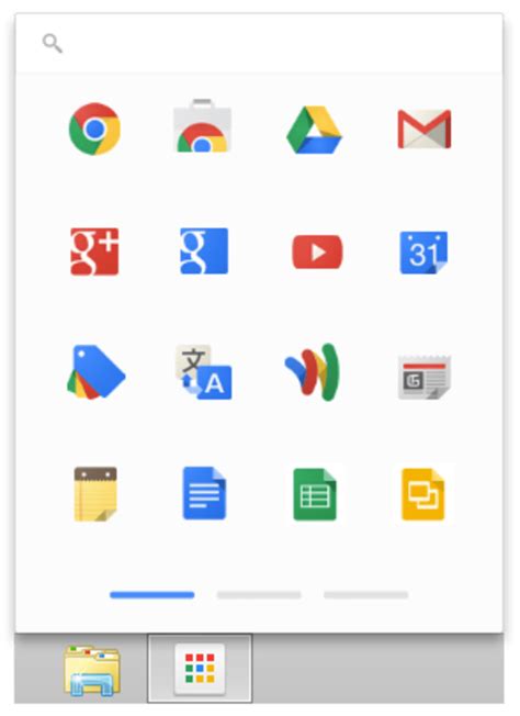 Chrome apps, not to be confused with chrome extensions, are often just bookmarks that take you to a web service. Chrome App Launcher - Download