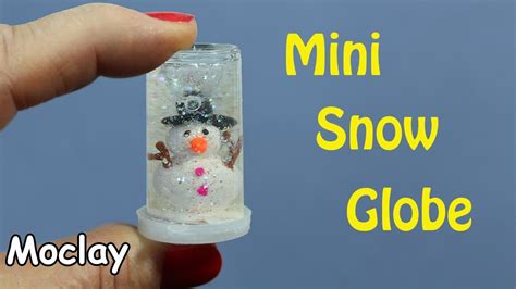 Diy Christmas Decoration Mini Snow Globe Snowman Polymer Clay